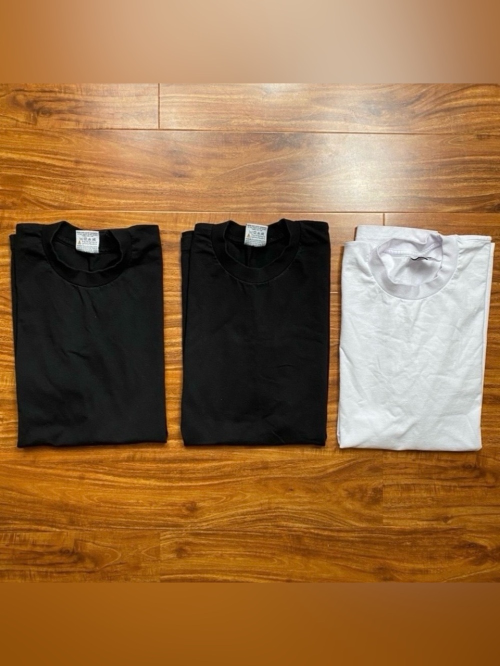 Men's Pro Black White Super Heavy 100% Cotton Crew T-Shirts 3 Piece XL Casual